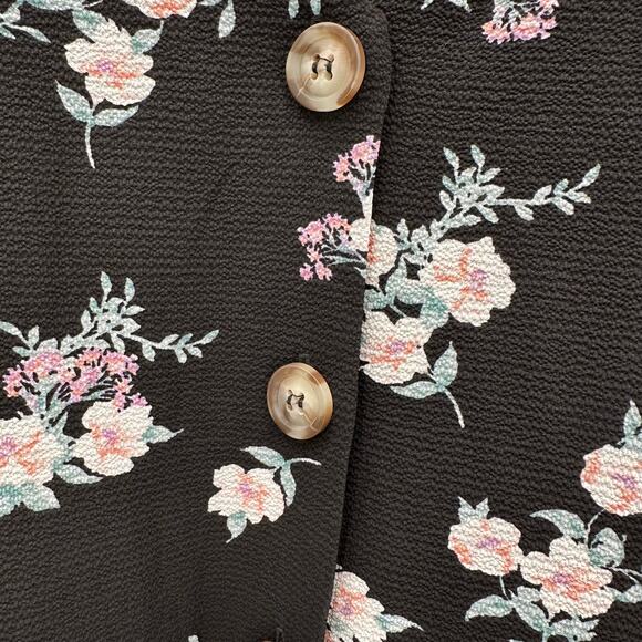 EVRI Floral Button Down Tiered Dress // 2X - Picture 4 of 12